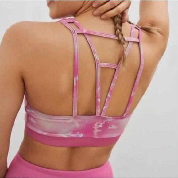 Anthropologie Daily Practice Sofia Sports Bra in Pink Size S - Picture 1 of 8